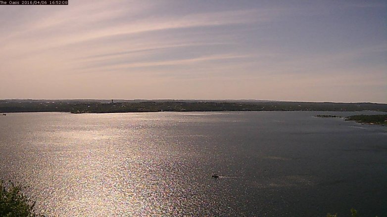 Lake Travis webcam, April 6, 2016 4:00 PM CT