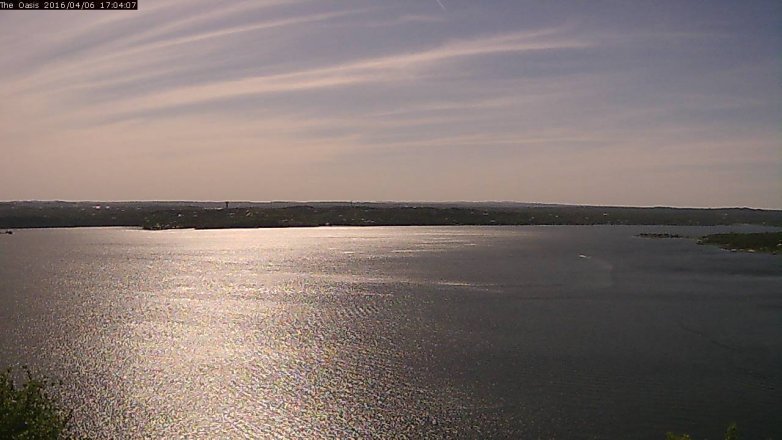 Lake Travis webcam, April 6, 2016 4:10 PM CT