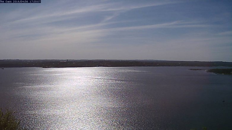 Lake Travis webcam, April 6, 2016 4:25 PM CT