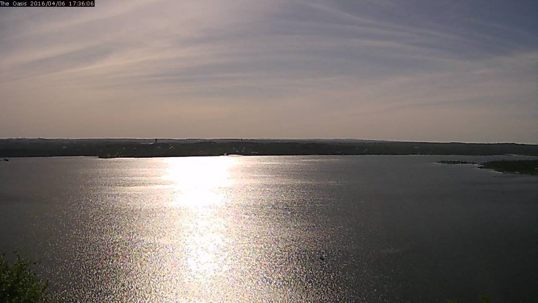 Lake Travis webcam, April 6, 2016 4:45 PM CT