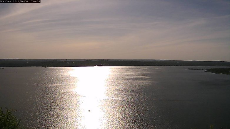 Lake Travis webcam, April 6, 2016 4:50 PM CT
