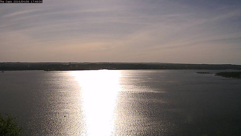 Lake Travis webcam, April 6, 2016 4:55 PM CT