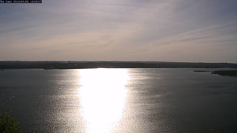 Lake Travis webcam, April 6, 2016 5:05 PM CT