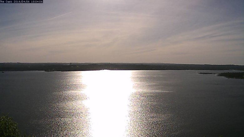 Lake Travis webcam, April 6, 2016 5:10 PM CT
