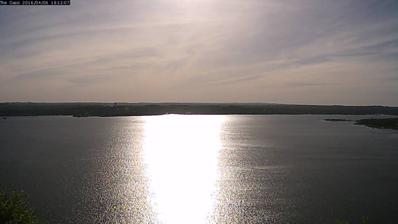 Lake Travis webcam, April 6, 2016 5:20 PM CT