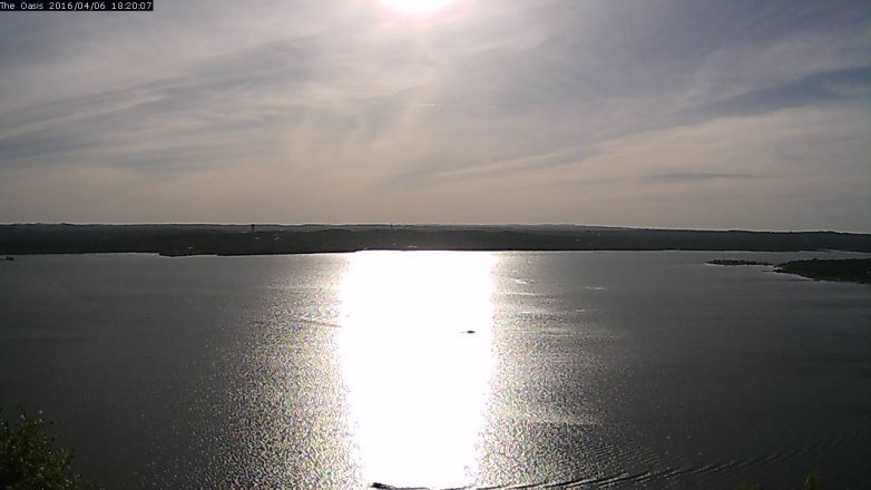 Lake Travis webcam, April 6, 2016 5:25 PM CT