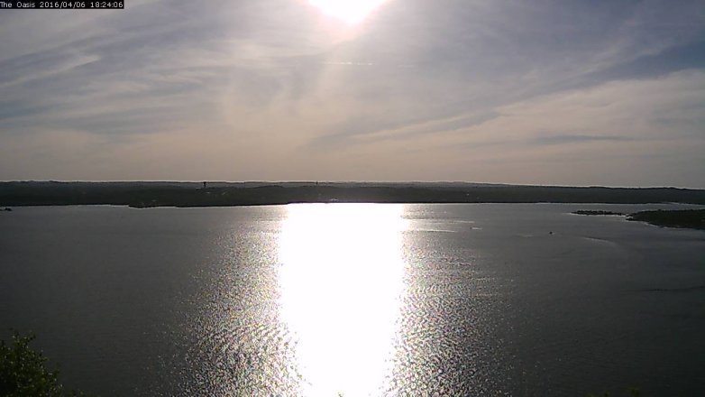 Lake Travis webcam, April 6, 2016 5:30 PM CT