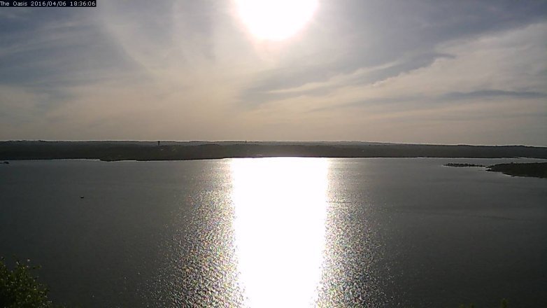 Lake Travis webcam, April 6, 2016 5:45 PM CT