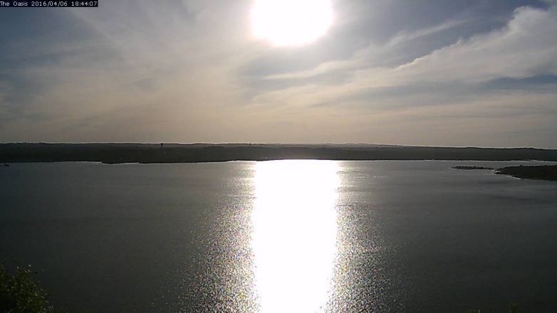 Lake Travis webcam, April 6, 2016 5:50 PM CT