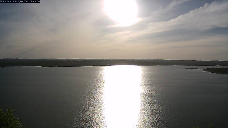 Lake Travis webcam, April 6, 2016 5:55 PM CT