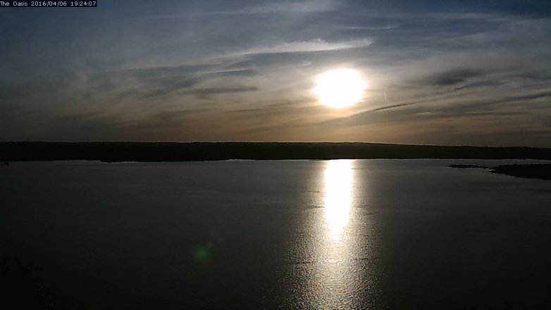Lake Travis webcam, April 6, 2016 6:30 PM CT