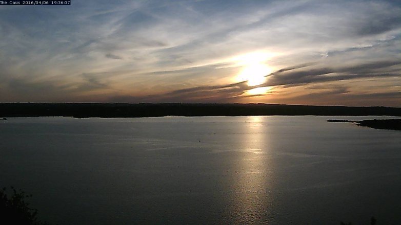 Lake Travis webcam, April 6, 2016 6:40 PM CT