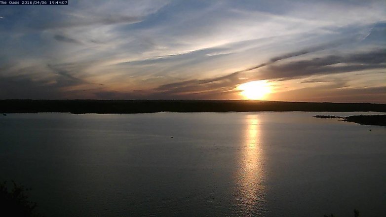 Lake Travis webcam, April 6, 2016 6:50 PM CT