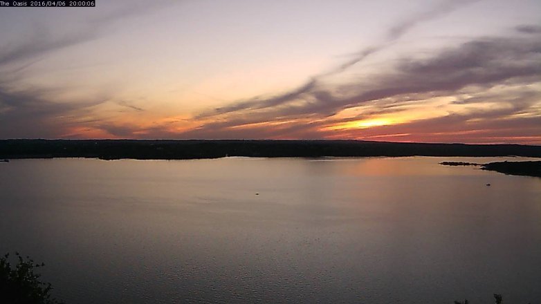 Lake Travis webcam, April 6, 2016 7:05 PM CT