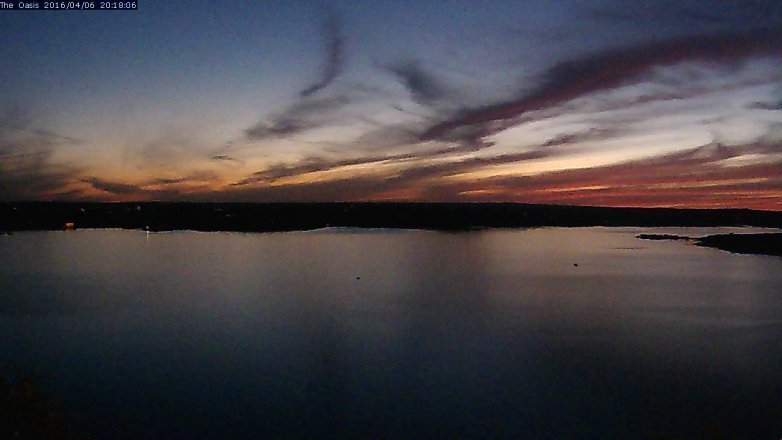 Lake Travis webcam, April 6, 2016 7:25 PM CT