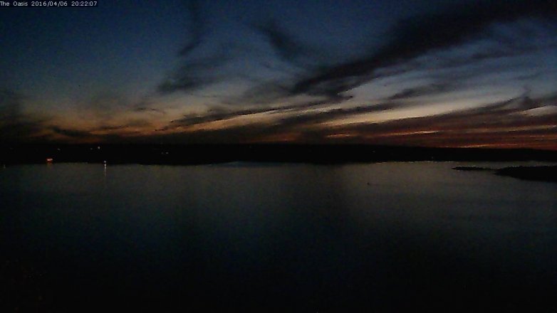 Lake Travis webcam, April 6, 2016 7:30 PM CT