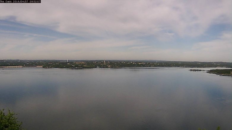 Lake Travis webcam, April 7, 2016 9:00 AM CT
