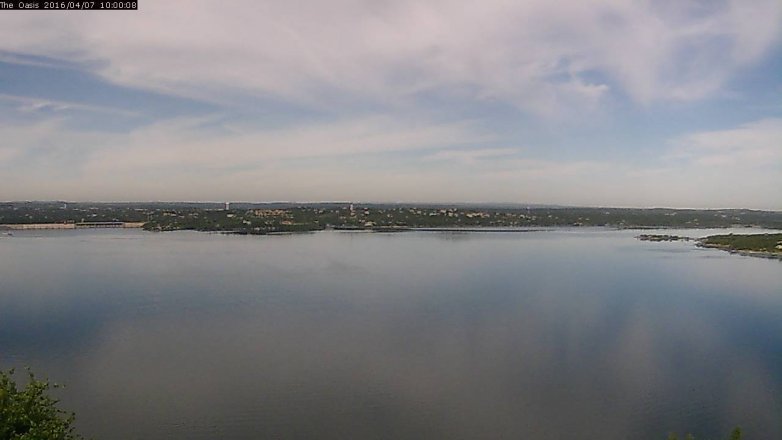 Lake Travis webcam, April 7, 2016 9:05 AM CT
