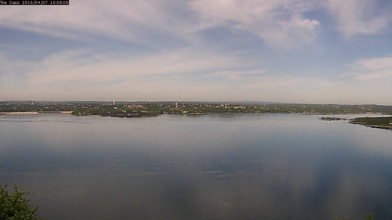 Lake Travis webcam, April 7, 2016 9:15 AM CT