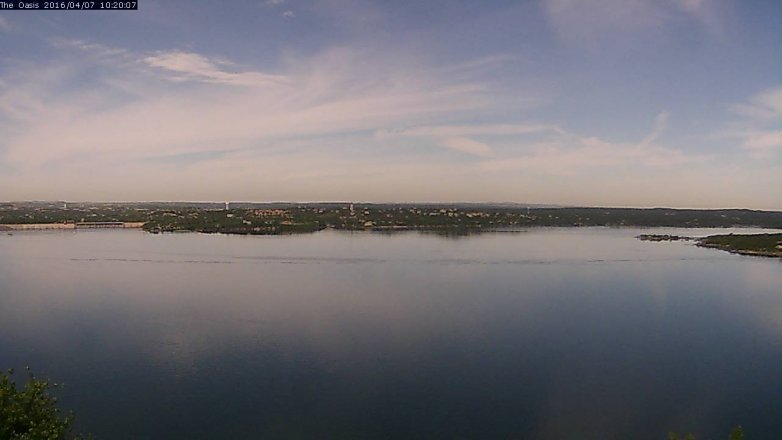 Lake Travis webcam, April 7, 2016 9:25 AM CT
