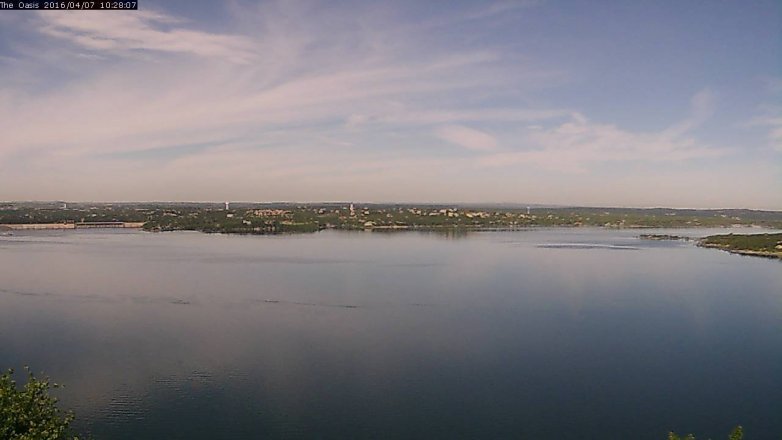 Lake Travis webcam, April 7, 2016 9:35 AM CT