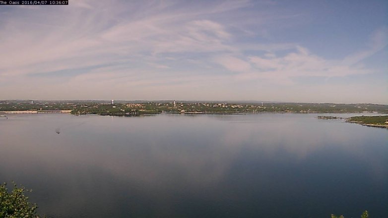 Lake Travis webcam, April 7, 2016 9:40 AM CT