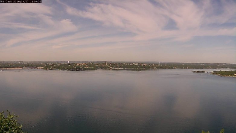 Lake Travis webcam, April 7, 2016 10:10 AM CT