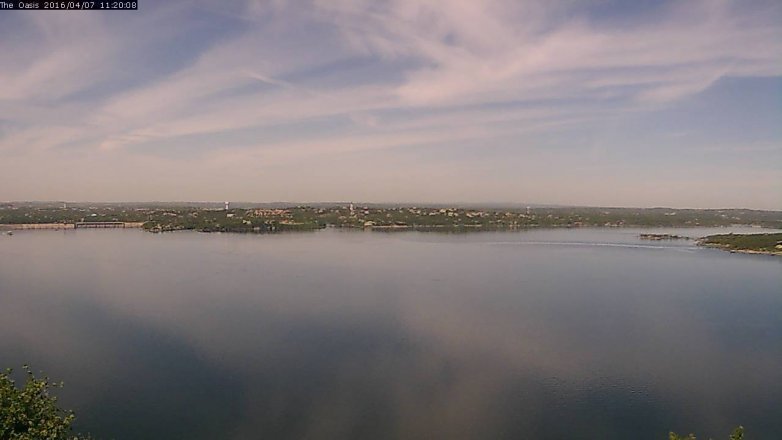 Lake Travis webcam, April 7, 2016 10:25 AM CT