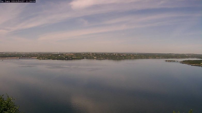 Lake Travis webcam, April 7, 2016 10:45 AM CT
