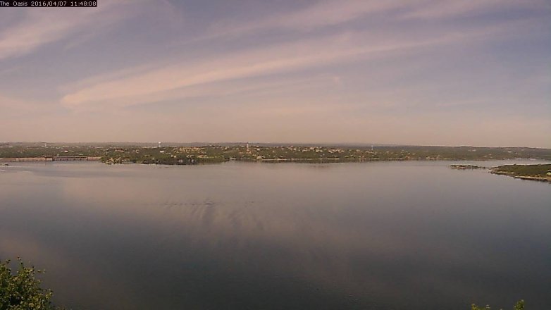 Lake Travis webcam, April 7, 2016 10:55 AM CT