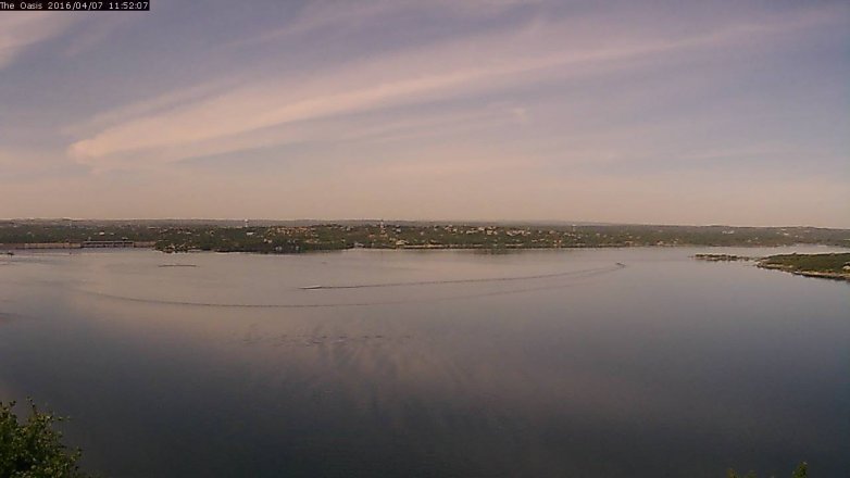 Lake Travis webcam, April 7, 2016 11:00 AM CT