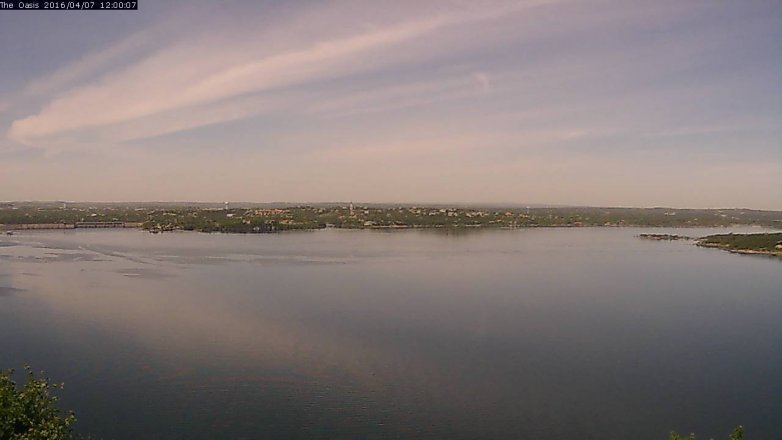 Lake Travis webcam, April 7, 2016 11:05 AM CT