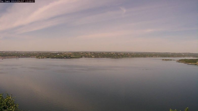 Lake Travis webcam, April 7, 2016 11:15 AM CT