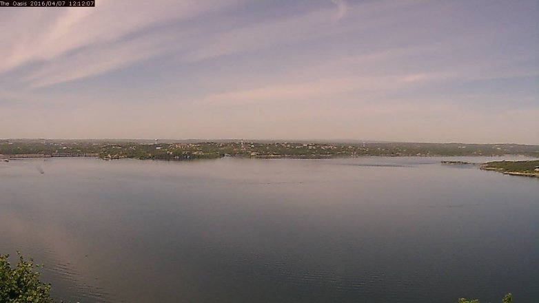 Lake Travis webcam, April 7, 2016 11:20 AM CT