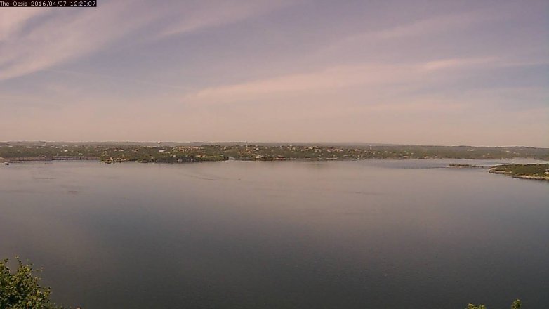 Lake Travis webcam, April 7, 2016 11:25 AM CT