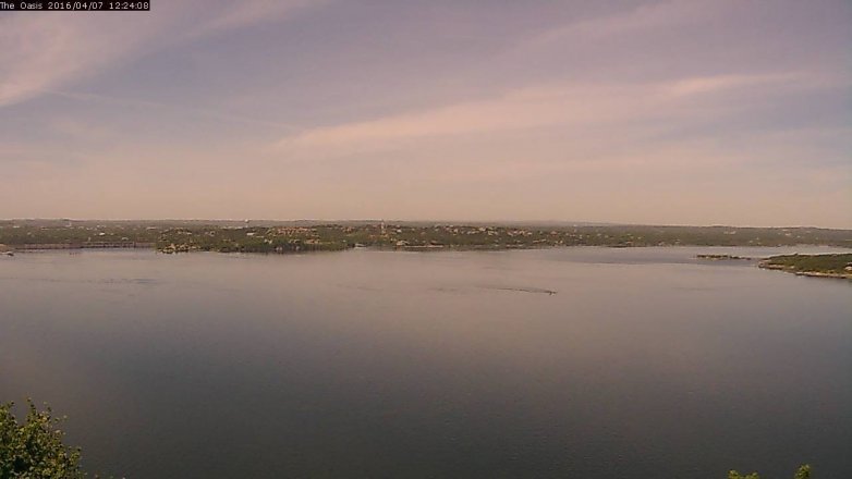 Lake Travis webcam, April 7, 2016 11:30 AM CT