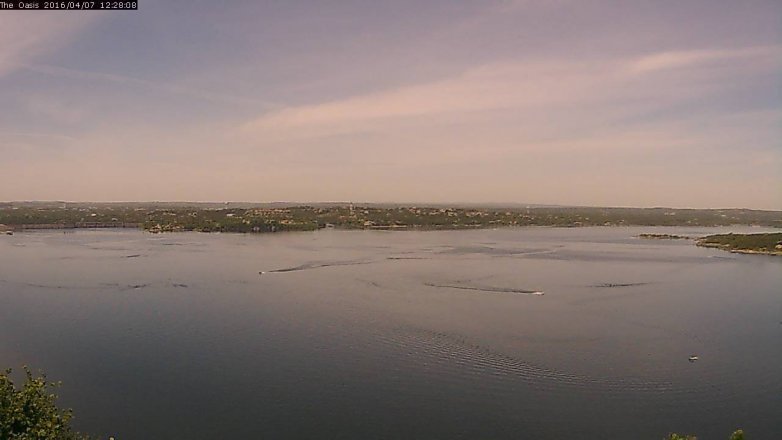 Lake Travis webcam, April 7, 2016 11:35 AM CT