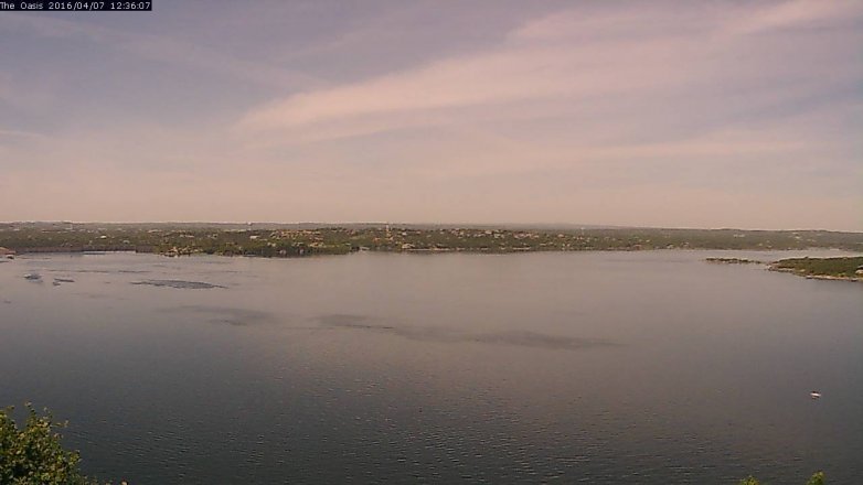 Lake Travis webcam, April 7, 2016 11:45 AM CT