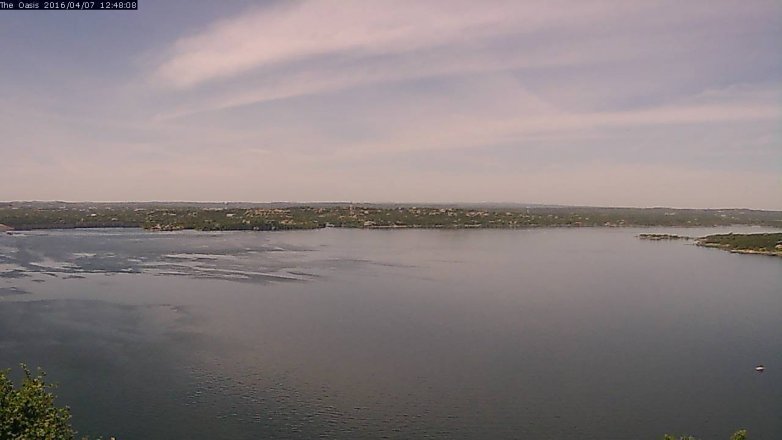 Lake Travis webcam, April 7, 2016 11:55 AM CT