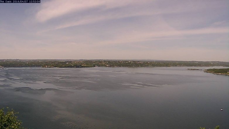 Lake Travis webcam, April 7, 2016 12:00 PM CT