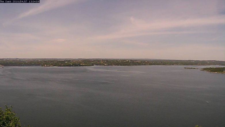 Lake Travis webcam, April 7, 2016 12:10 PM CT
