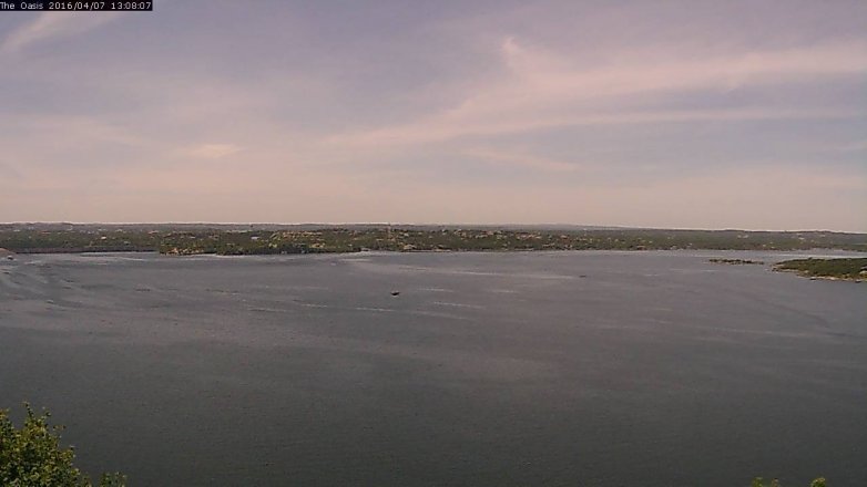 Lake Travis webcam, April 7, 2016 12:15 PM CT