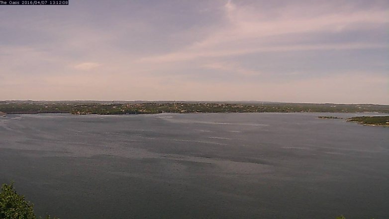 Lake Travis webcam, April 7, 2016 12:20 PM CT