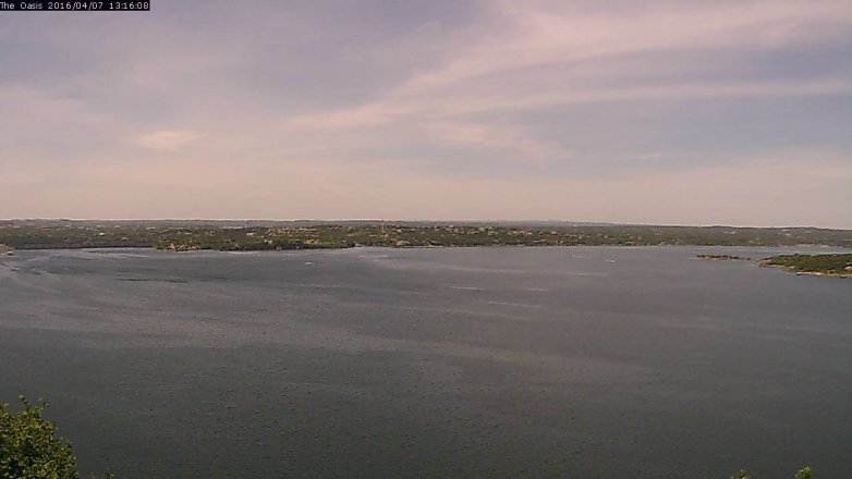 Lake Travis webcam, April 7, 2016 12:25 PM CT