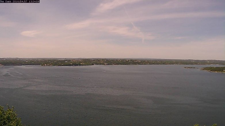Lake Travis webcam, April 7, 2016 12:30 PM CT