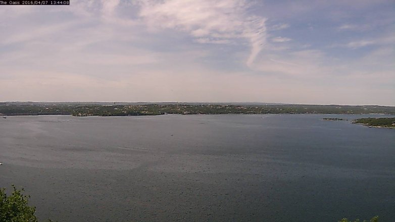 Lake Travis webcam, April 7, 2016 12:50 PM CT