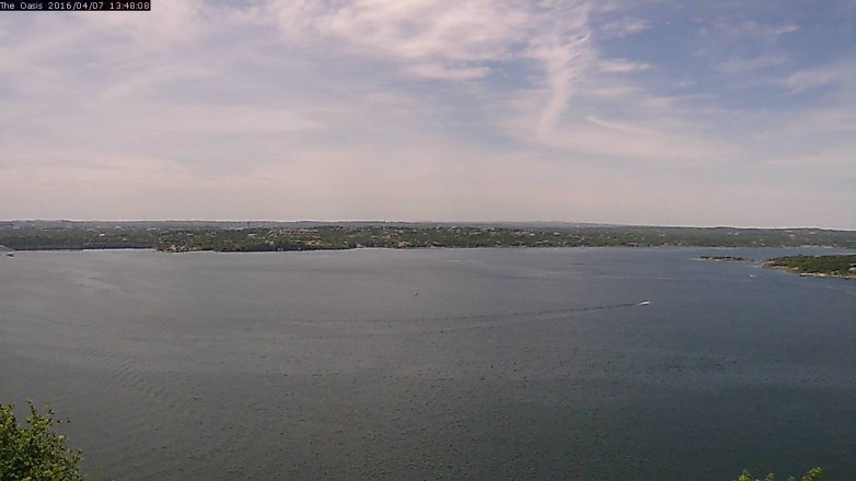 Lake Travis webcam, April 7, 2016 12:55 PM CT