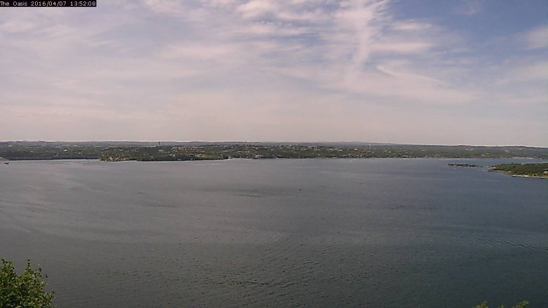 Lake Travis webcam, April 7, 2016 1:00 PM CT