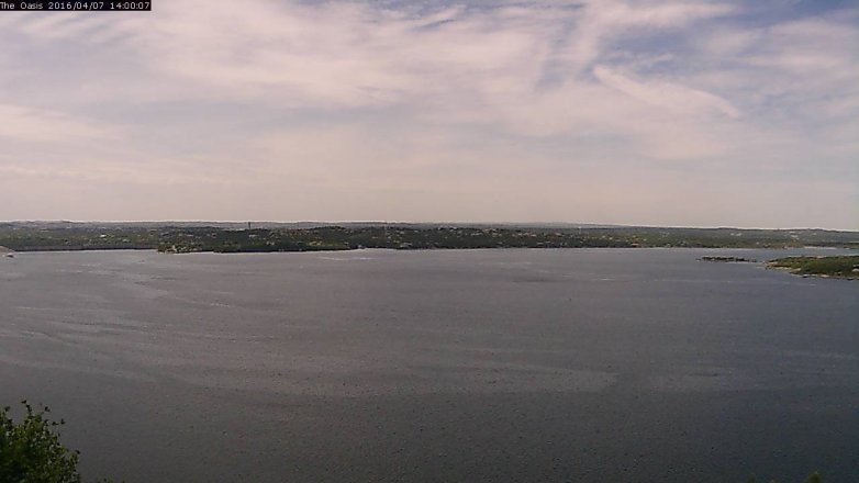 Lake Travis webcam, April 7, 2016 1:05 PM CT