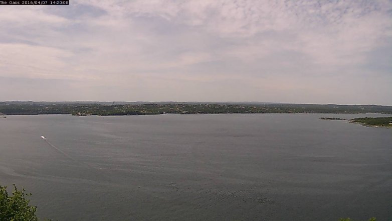 Lake Travis webcam, April 7, 2016 1:25 PM CT